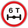 Дорожный знак 3.12 «Ограничение нагрузки на ось» (металл 0,8 мм, II типоразмер: диаметр 700 мм, С/О пленка: тип А инженерная)